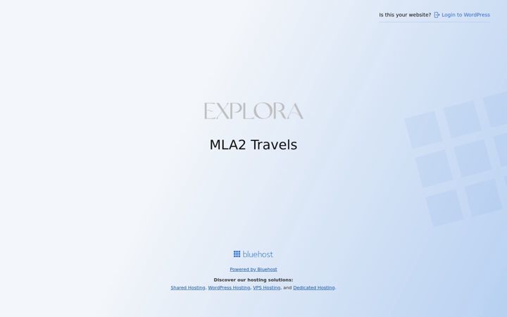 Screenshot of mla2travels.com