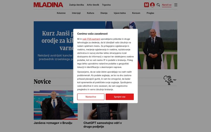 Skjermbilde av mladina.si