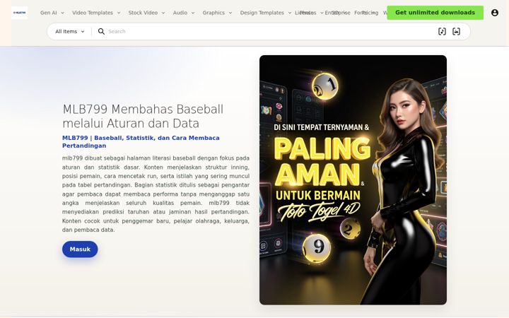 Screenshot of mlb799.com