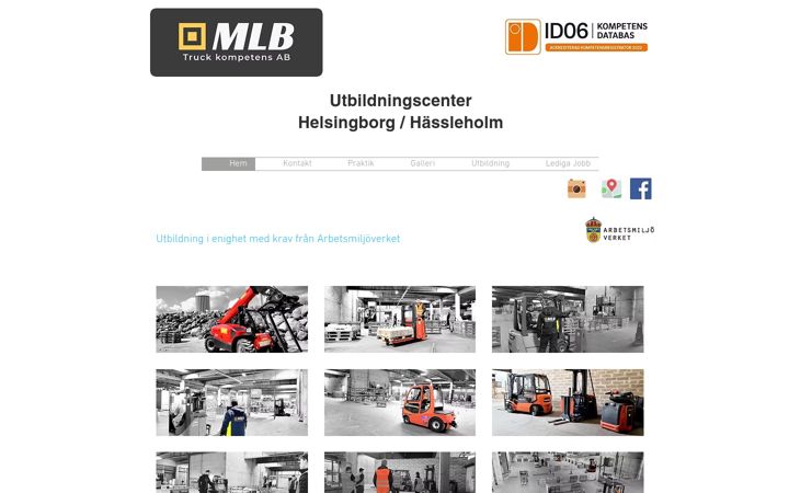 Screenshot of mlbtruckkompetens.com