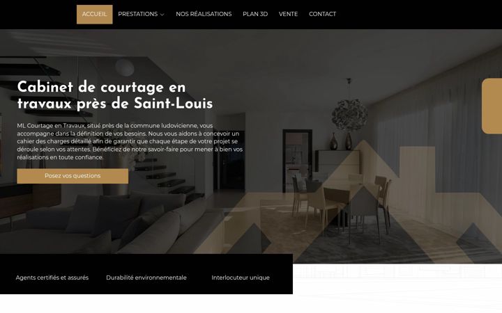 Screenshot of mlcourtageentravaux.com