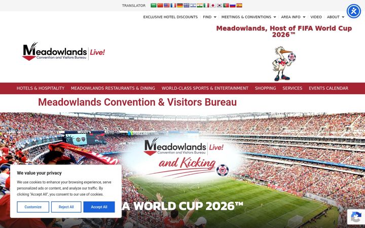 Screenshot of mlcvb.com