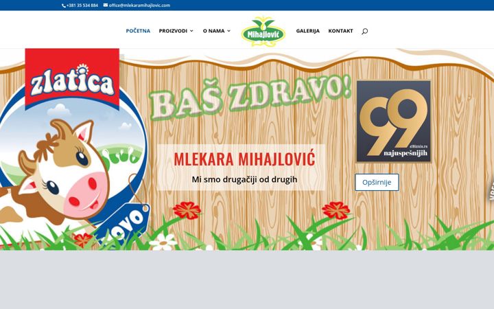 Screenshot of mlekaramihajlovic.com