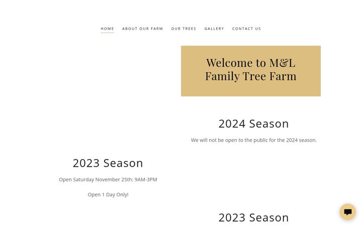 Screenshot of mlfamilytreefarm.com