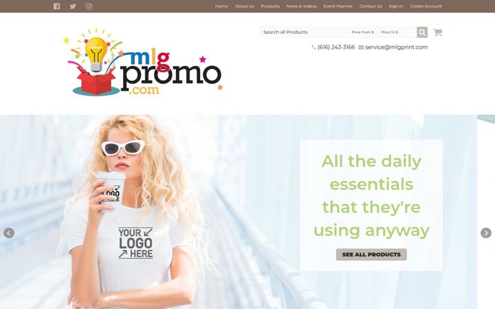 Screenshot of mlgpromo.com