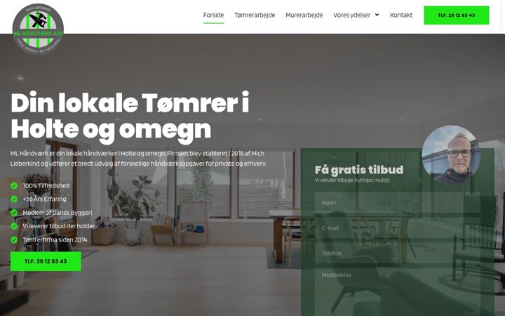 Skjermbilde av mlhaandvaerkaps.dk