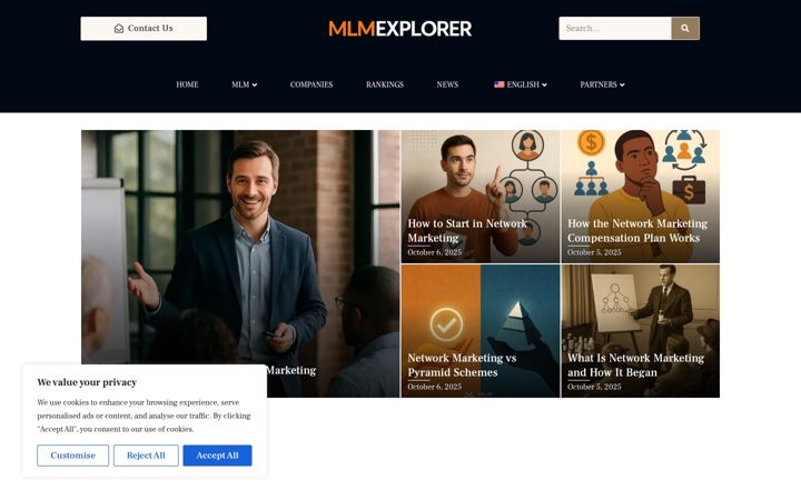 Screenshot of mlm-explorer.com