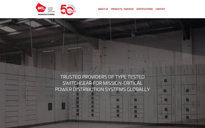 Screenshot of mlmanufacturing.com