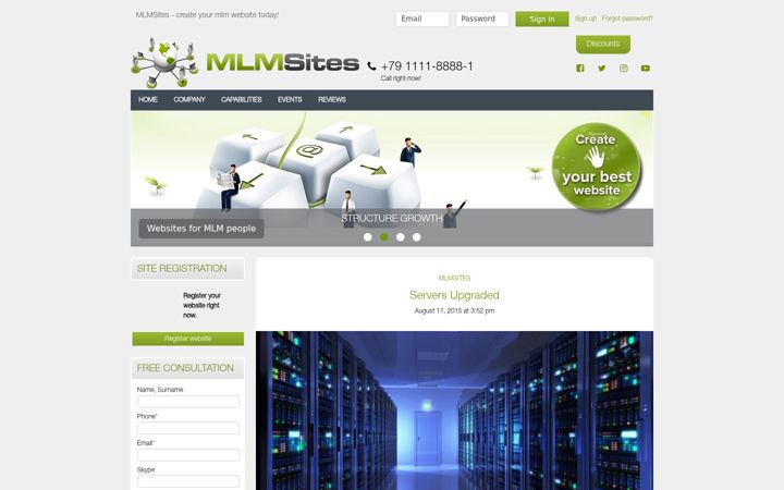 Screenshot of mlmsites.net