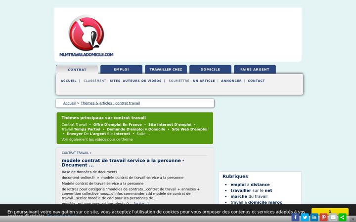 Screenshot of mlmtravailadomicile.com