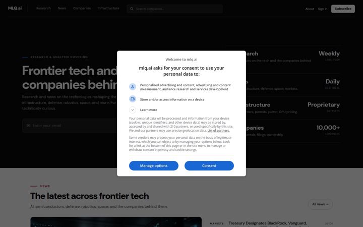 Screenshot of mlq.ai