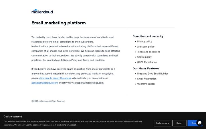 Screenshot of mlrcloud.com