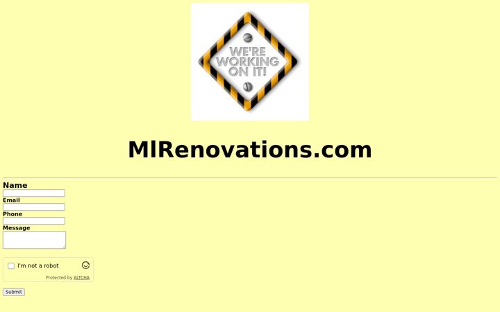 Screenshot of mlrenovations.com