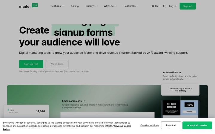 Screenshot of mlsend.com