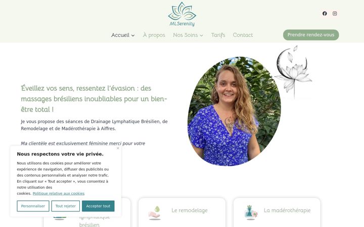 Screenshot of mlserenity.com