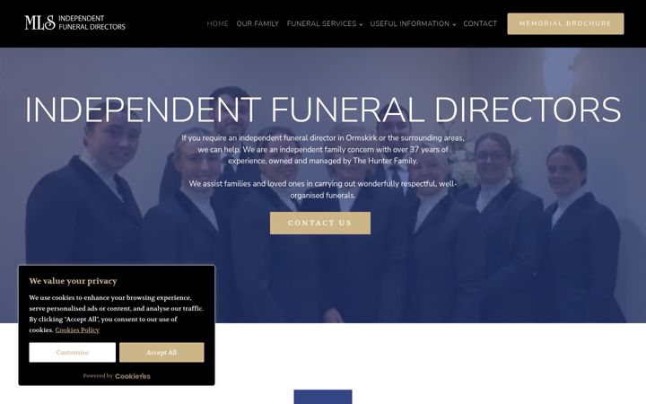 Screenshot of mlsfuneraldirectors.com