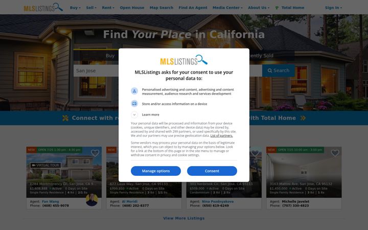 Screenshot of mlslistings.com