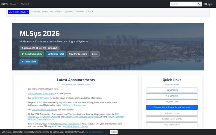 Screenshot of mlsys.org