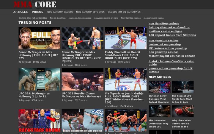 Ekrano kopija mma-core.com