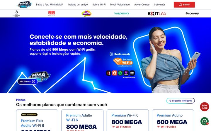 Screenshot of mma.com.br