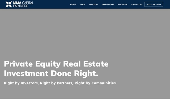 Screenshot of mmacapitalpartners.com