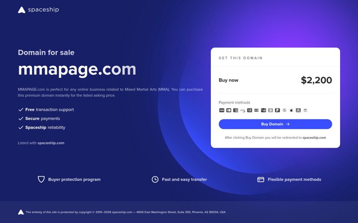 Screenshot of mmapage.com