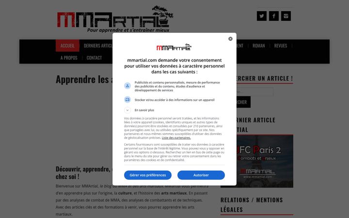 Screenshot of mmartial.com