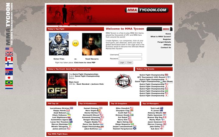 Screenshot of mmatycoon.com