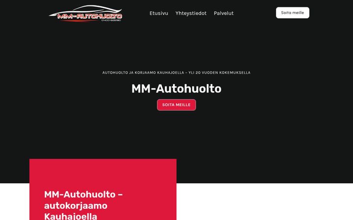 Screenshot of mmautohuolto.com