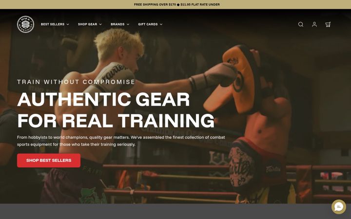 Screenshot of mmawarehouse.com