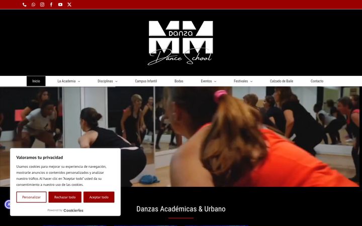 Screenshot of mmdanza.com