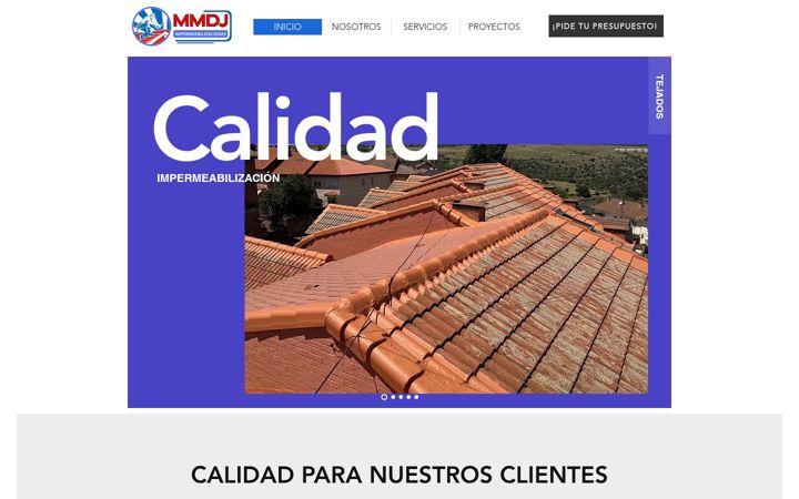 Screenshot of mmdjimpermeabilizaciones.com