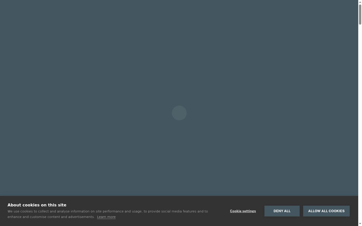 Captura de pantalla del banner de consentimiento mostrado antes de cualquier interacción