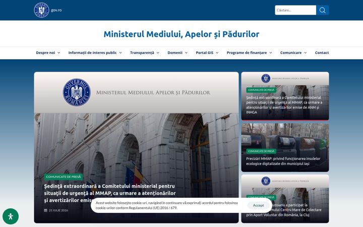 Screenshot di mmediu.ro