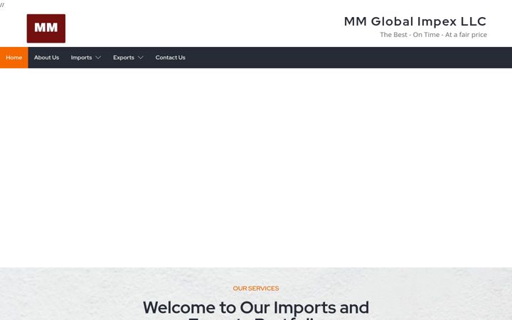 Screenshot of mmgimpex.com