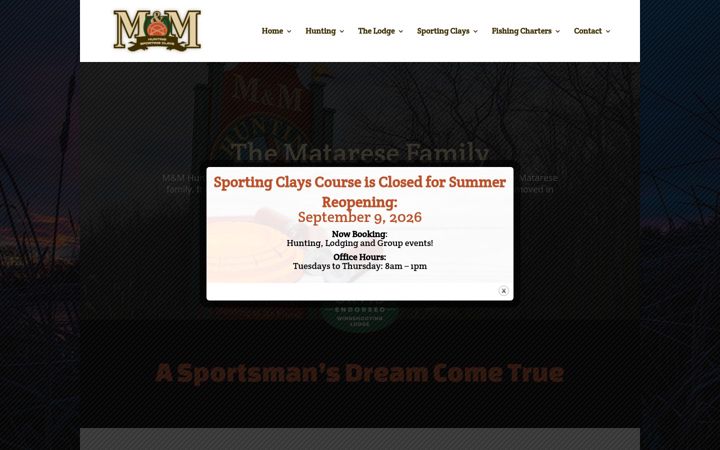 Screenshot of mmhunting.com