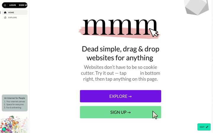 Screenshot of mmm.page