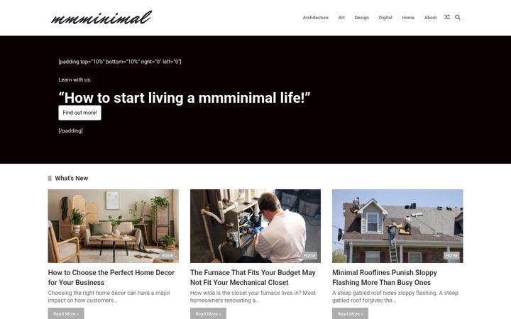 Screenshot of mmminimal.com