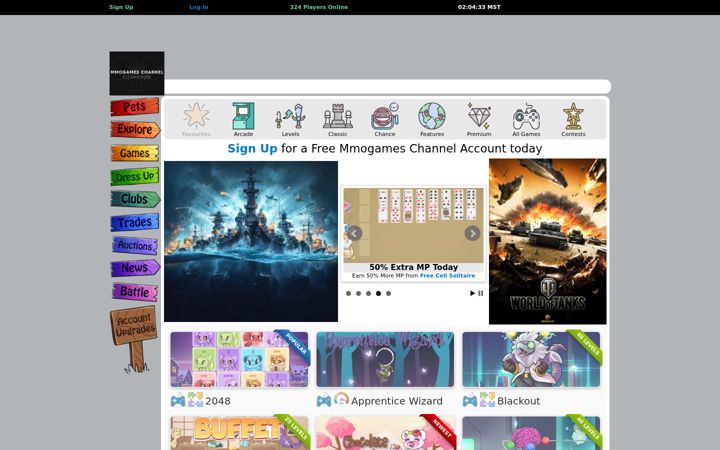 Screenshot of mmogameschannel.com