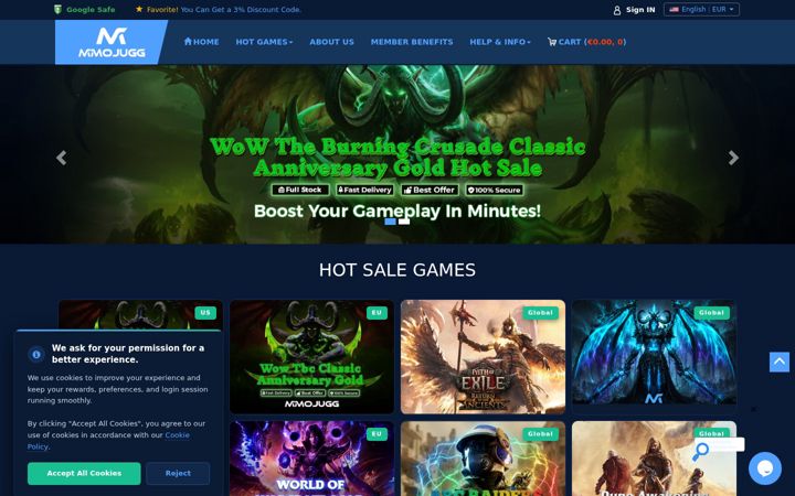 Screenshot of mmojugg.com