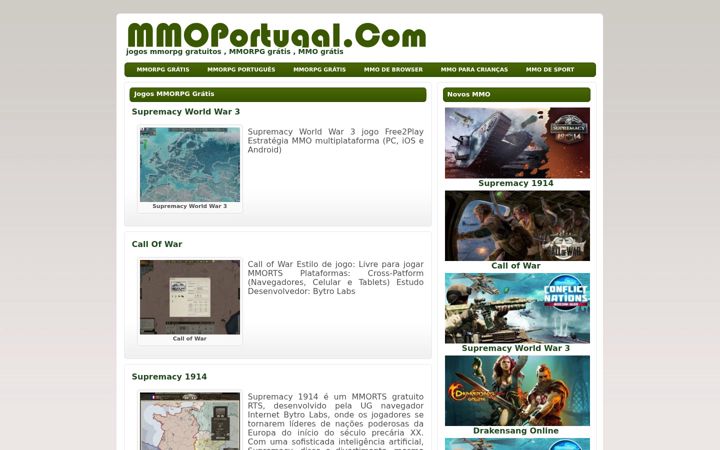 Screenshot of mmoportugal.com