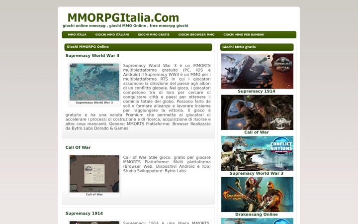 Screenshot of mmorpgitalia.com