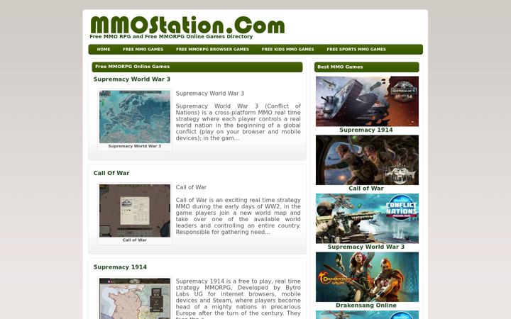Screenshot of mmostation.com