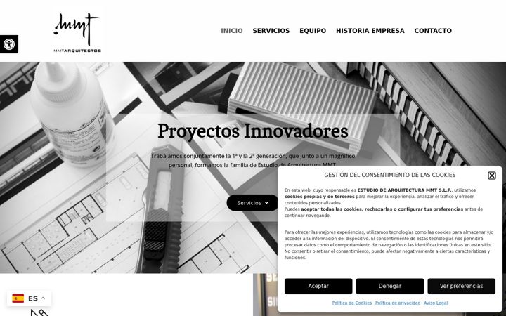 Screenshot of mmtarquitectos.com