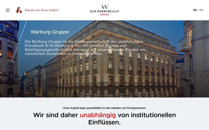Screenshot of mmwarburggruppe.com