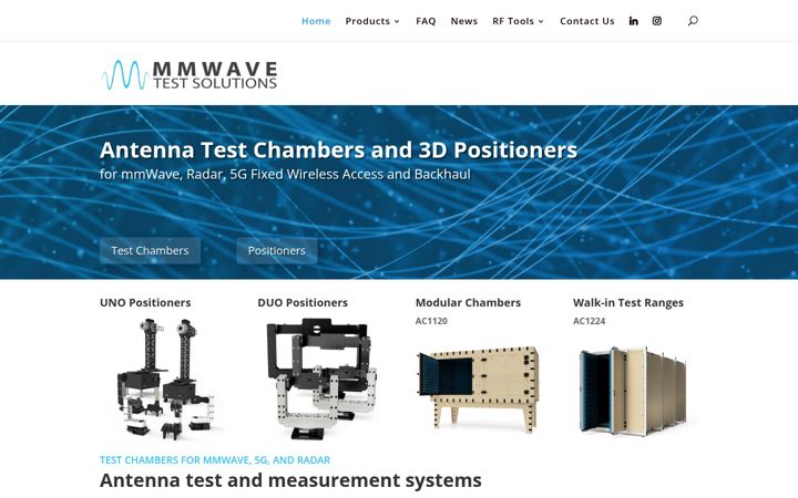 Screenshot of mmwavetest.com