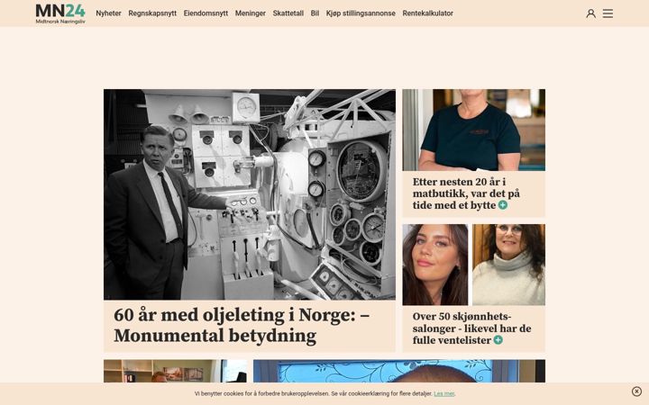 Screenshot of mn24.no