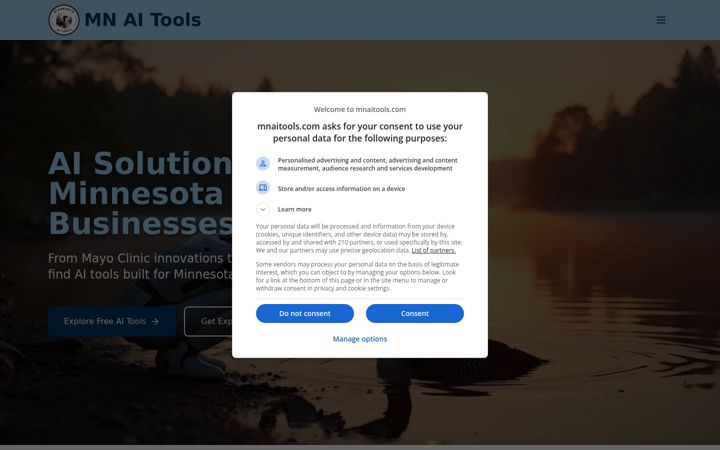 Screenshot of mnaitools.com