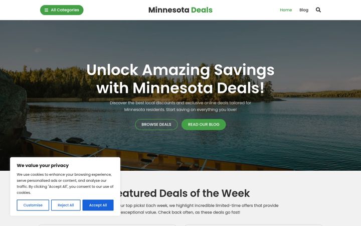 Screenshot of mndeal.com