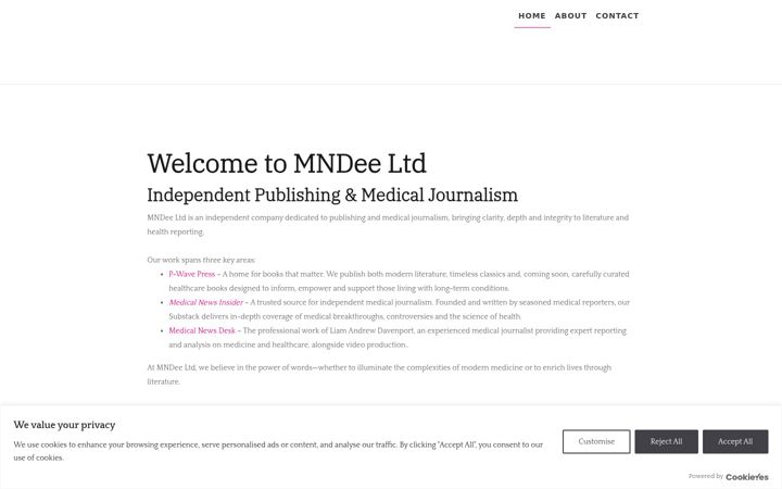 Screenshot of mndee.com
